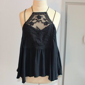Abercrombie & Fitch Lace Knit Tank Top